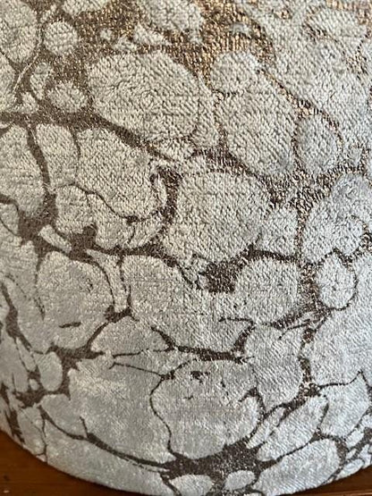 Luxury Velvet Lampshade - Gold Veined Marble Design