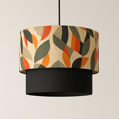 Handmade Tiered Pendant Lampshade - Cotton & Linen (40cm)