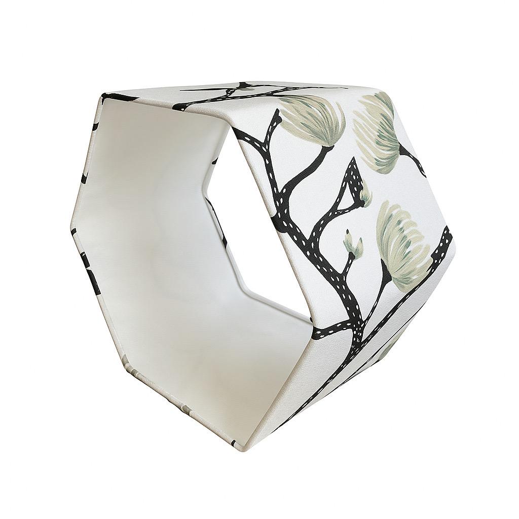 Large Hexagonal Lampshade -  Art Nouveau Style