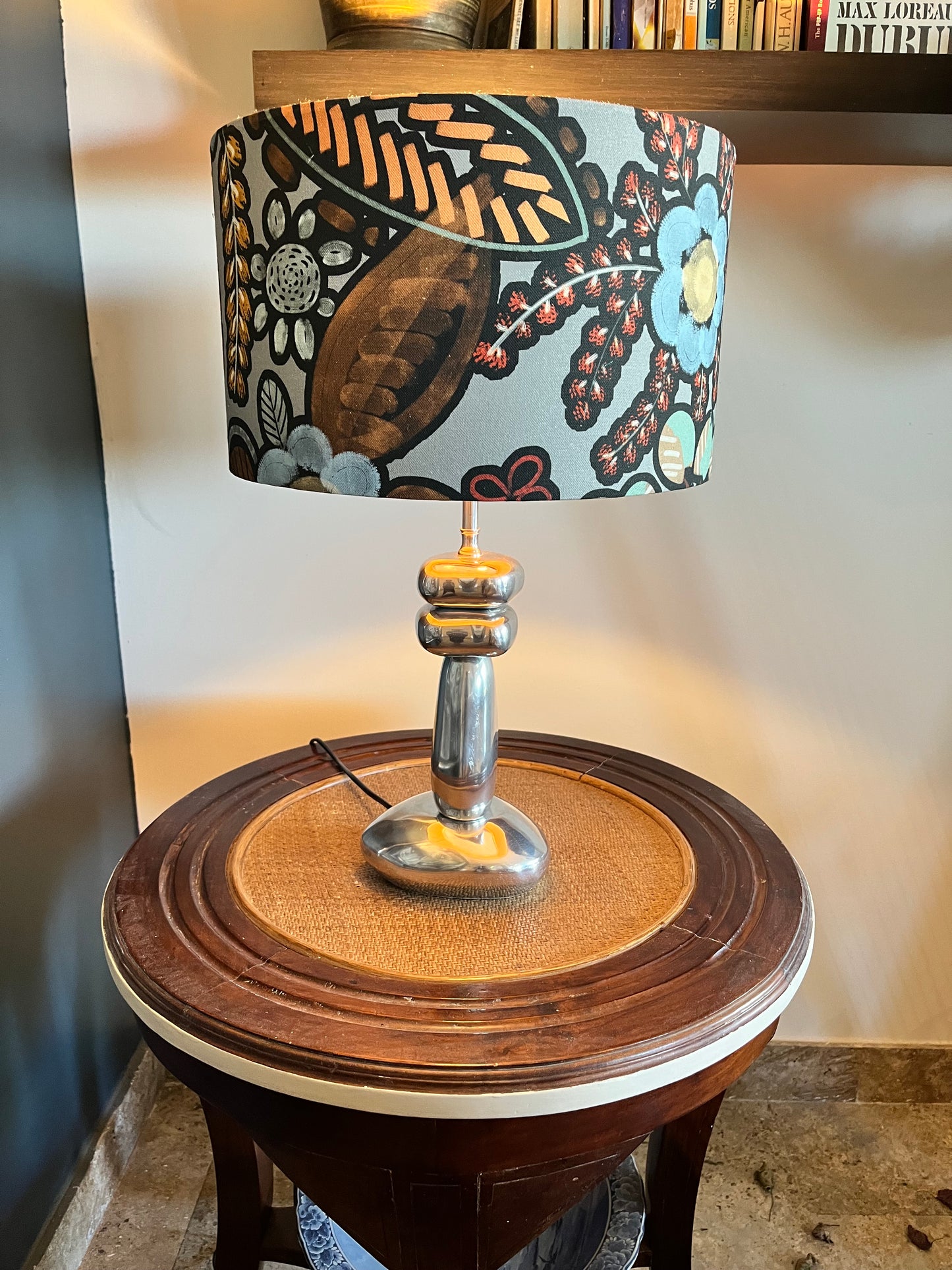 Handcrafted Floral Drum Lampshade