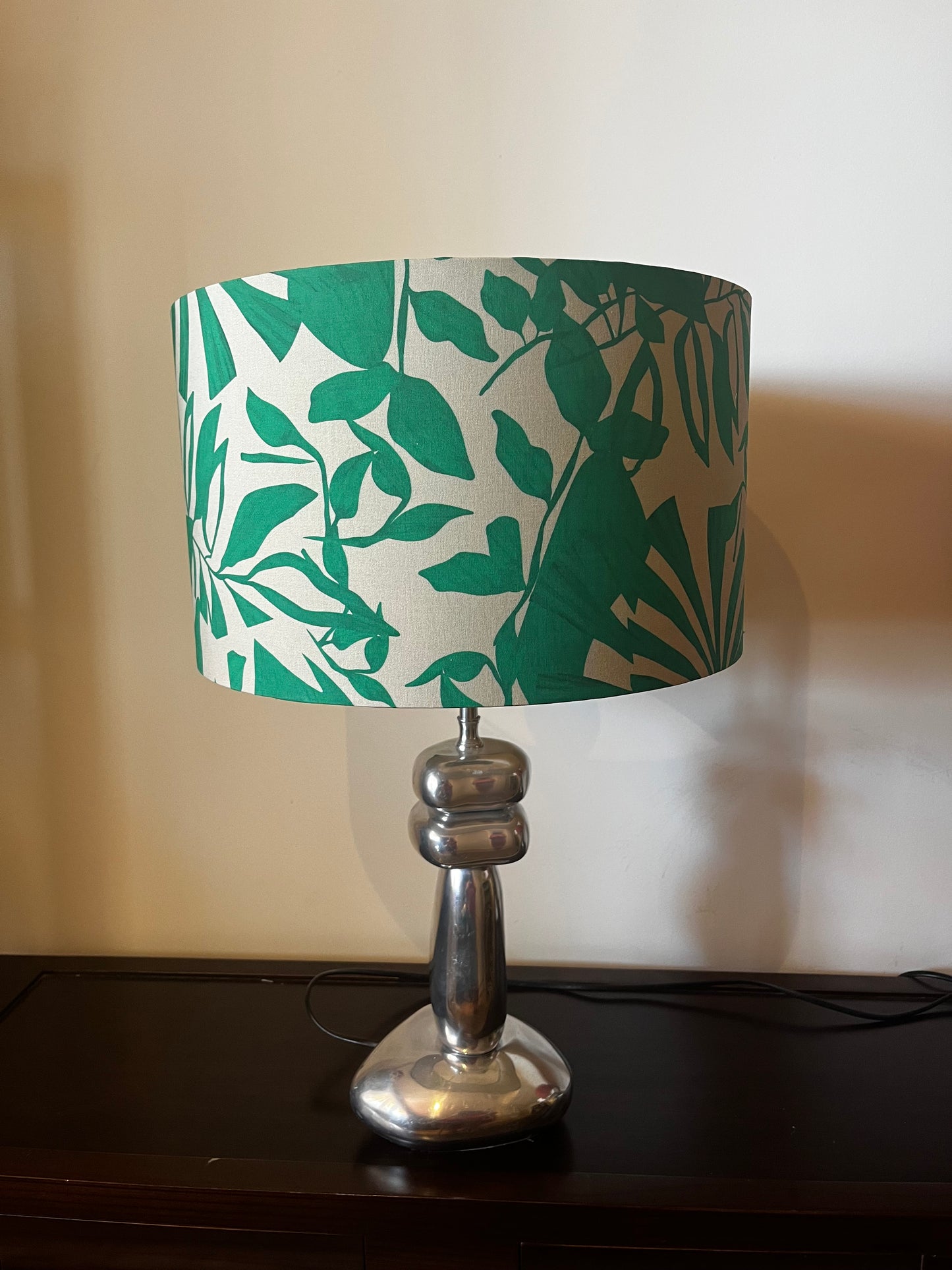 Green & Beige Lampshade