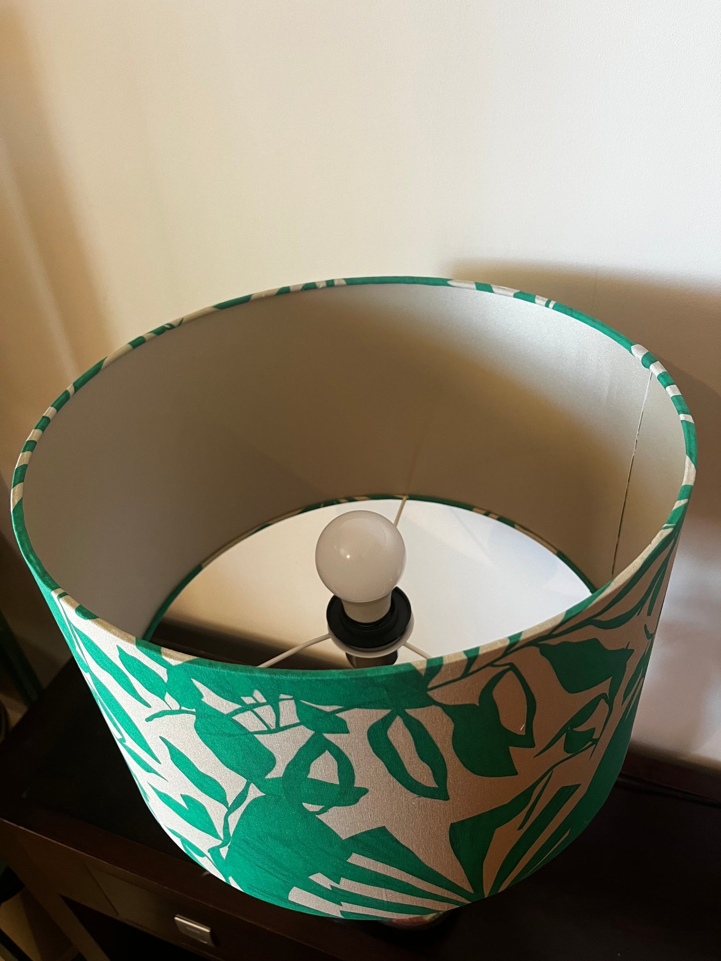 Green & Beige Lampshade
