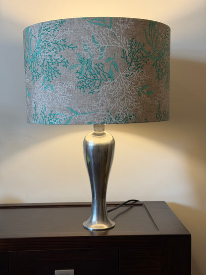 Handmade Coral & Tiffany Drum Lampshade - Italian Cotton Blend