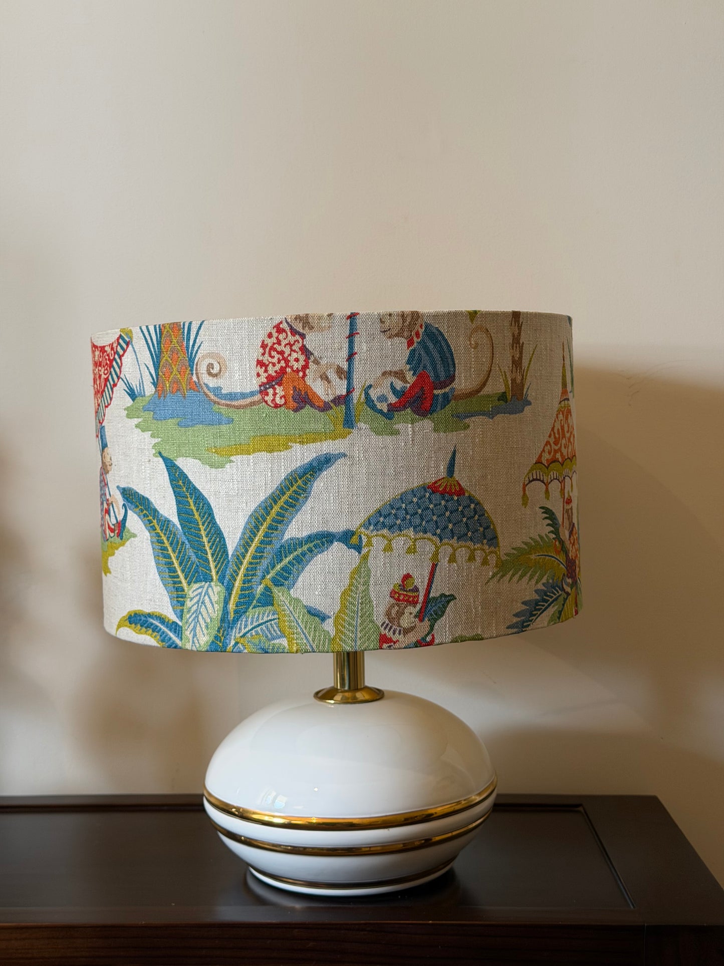 Vintage Italian Ceramic & Brass  Lamp Base (1970s)