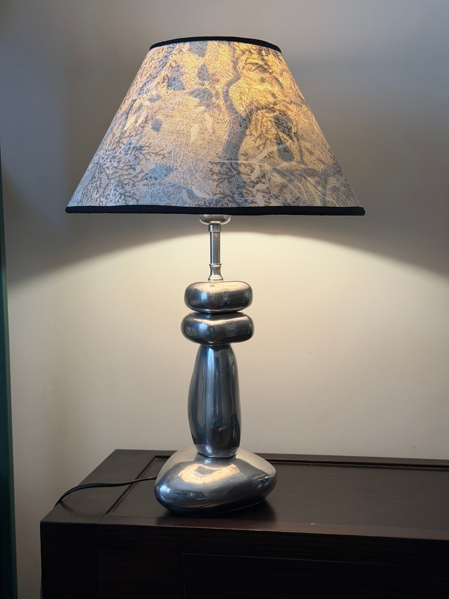 Double sided conical handcrafted lampshade