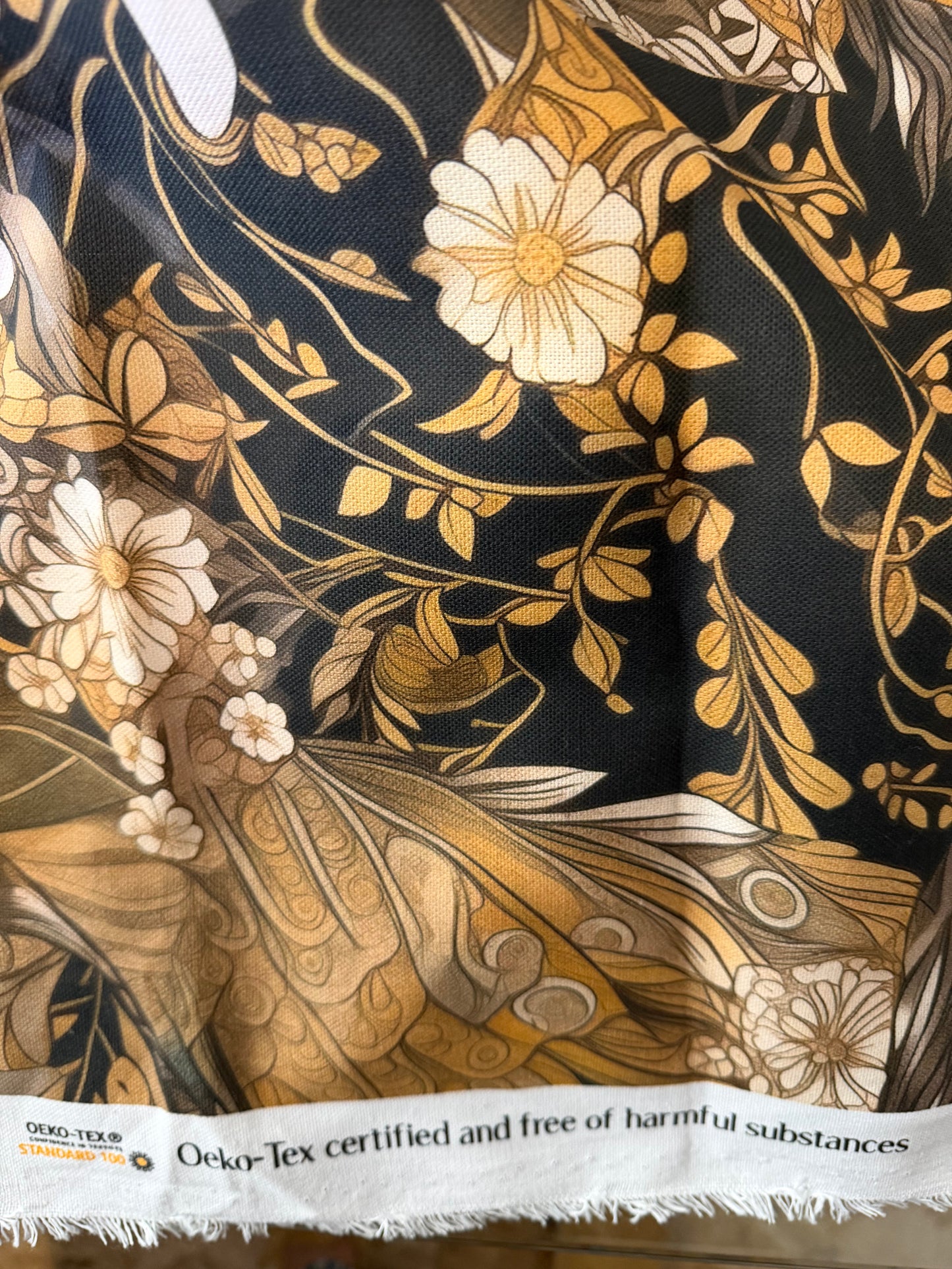Geisha Gold Empire Lampshade – Handcrafted Cotton Shade