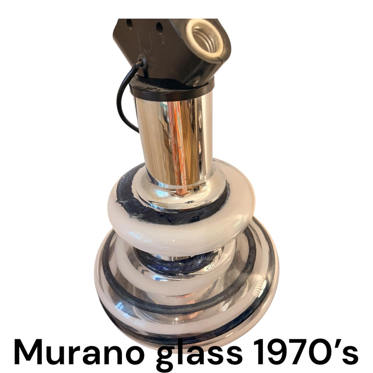 1970s Italian Murano Glass Table Lamp