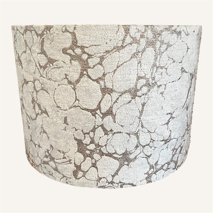 Luxury Velvet Lampshade - Gold Veined Marble Design