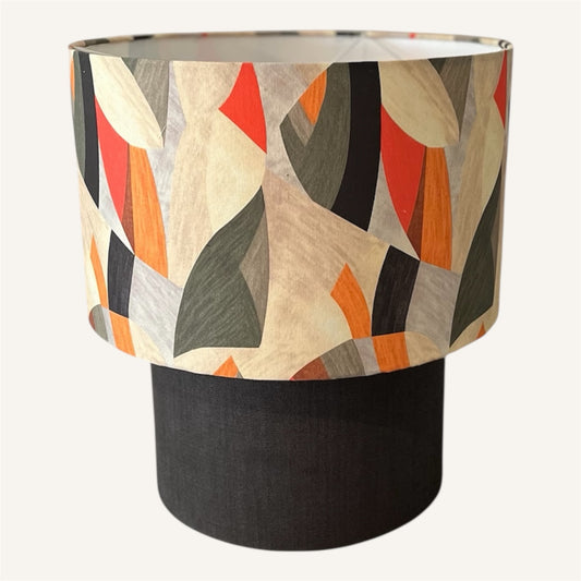 Handmade Tiered Pendant Lampshade - Cotton & Linen (40cm)