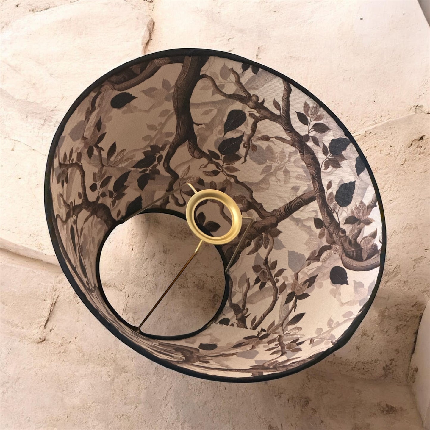 Double sided conical handcrafted lampshade