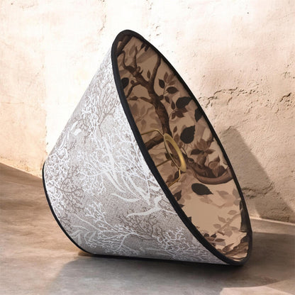 Double sided conical handcrafted lampshade