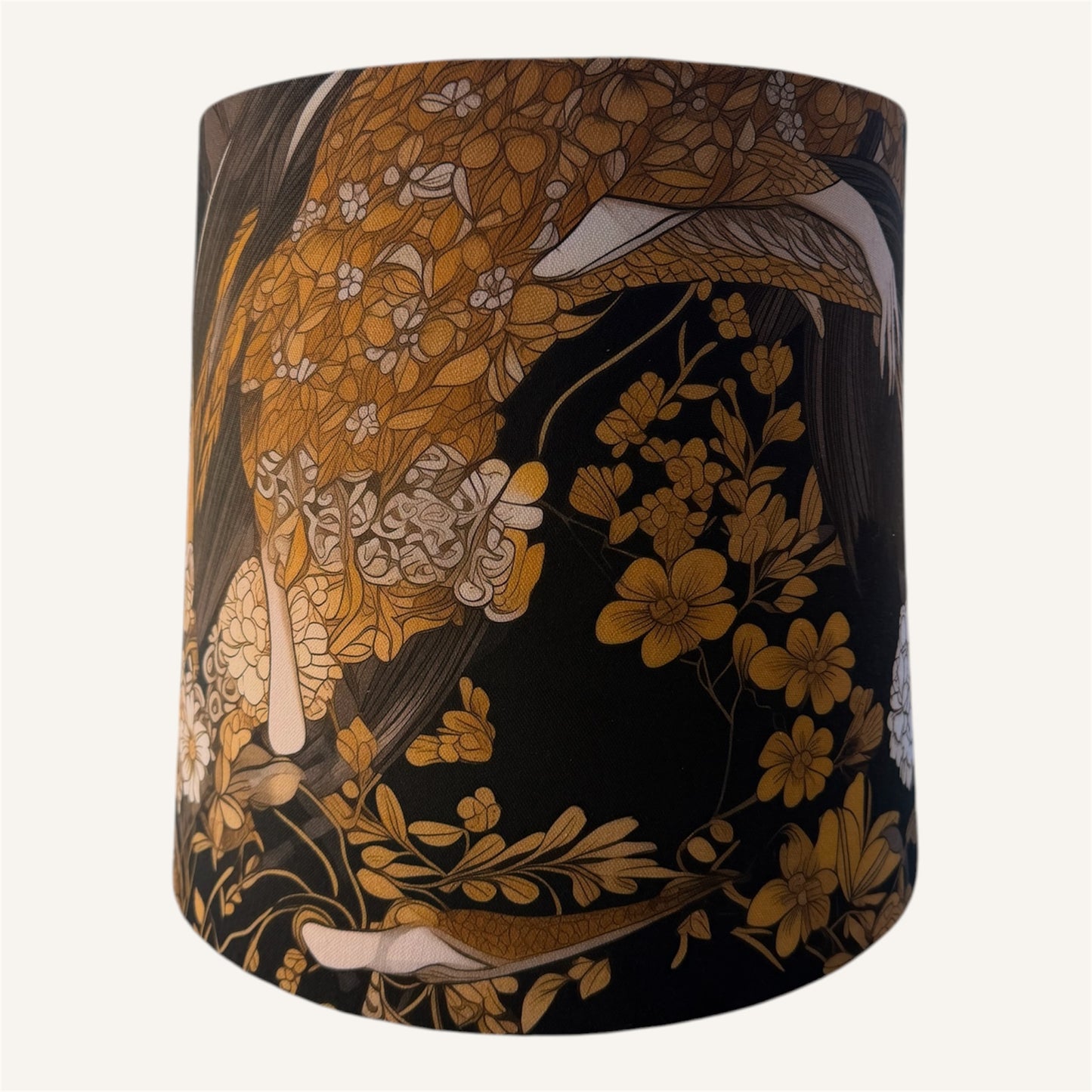 Geisha Gold Empire Lampshade – Handcrafted Cotton Shade