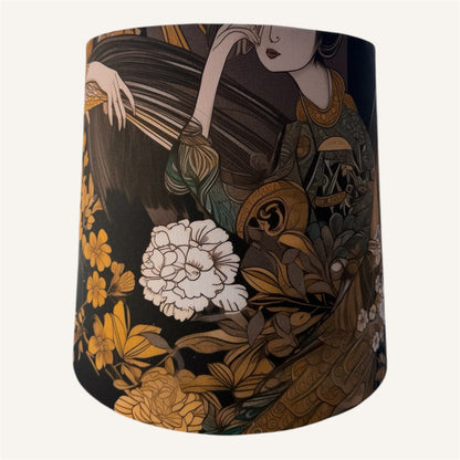 Geisha Gold Empire Lampshade – Handcrafted Cotton Shade