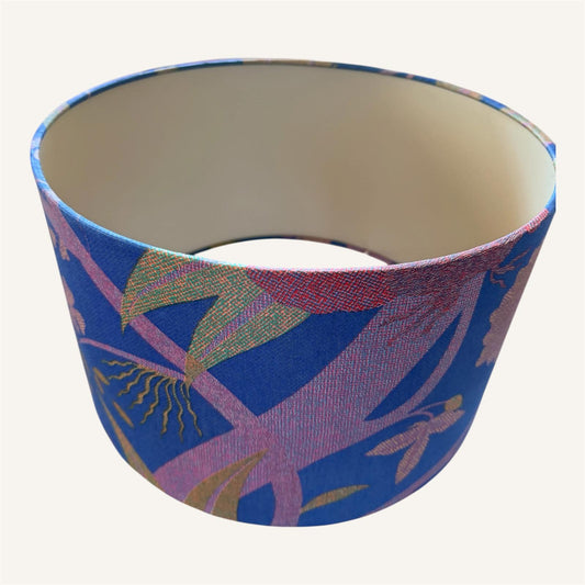 Tree of Life Drum Lampshade in Italian Cotton