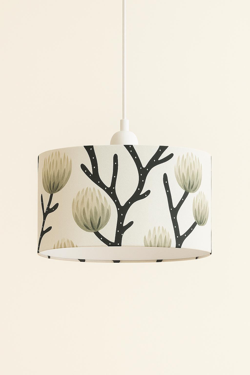 Large Hexagonal Lampshade -  Art Nouveau Style
