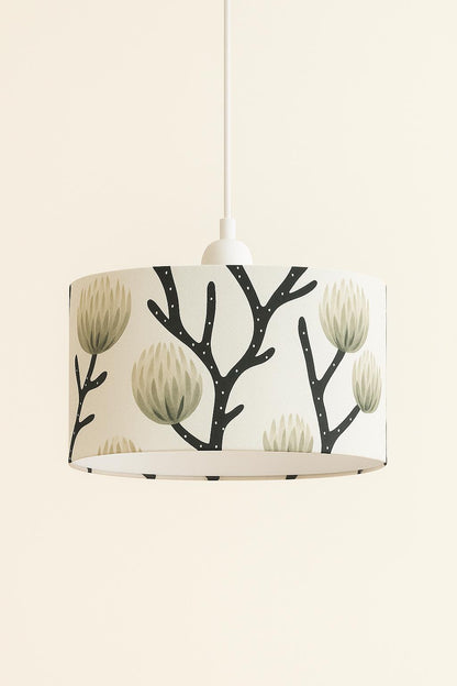 Large Hexagonal Lampshade -  Art Nouveau Style