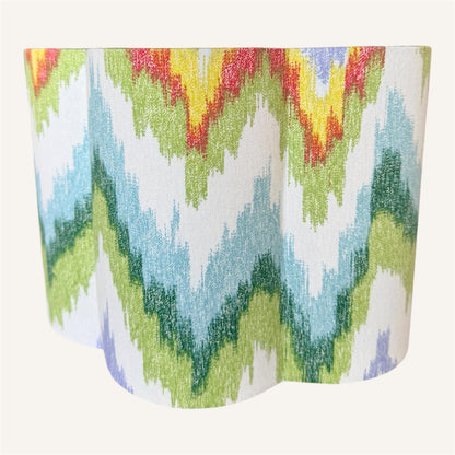 Scalloped Ikat Lampshade in San Leucio fabric